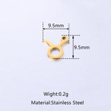 12pcs Stainless Steel Zodiac Charms Constellations For DIY Bracelet