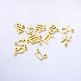 12pcs Stainless Steel Zodiac Charms Constellations For DIY Bracelet