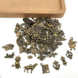 100pcs Antique Bronze Mix Charms Pendant for DIY Jewelry Making