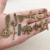 100pcs Antique Bronze Mix Charms Pendant for DIY Jewelry Making