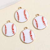 10pcs Mix Funny Enamel Baseball Football Charms Sports Pendant