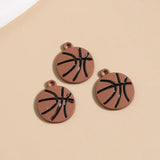 10pcs Mix Funny Enamel Baseball Football Charms Sports Pendant