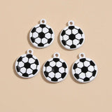 10pcs Mix Funny Enamel Baseball Football Charms Sports Pendant