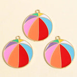 10pcs Mix Funny Enamel Baseball Football Charms Sports Pendant