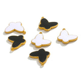 5pcs Butterfly Charms Stainless Steel Enamel DIY Jewelry Findings