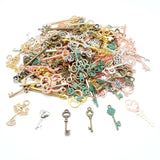 Vintage 35 Alloy Key Pendant Charms for Jewelry Making