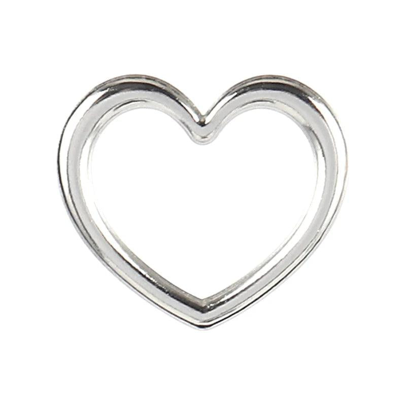 5pcs Stainless Steel Charms Big Heart Pendant DIY Jewelry Making