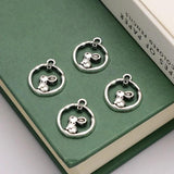 50pcs Antique Silver Easter Charms Rabbit Bunny Pendants Lot DIY Jewelry Making