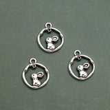 50pcs Antique Silver Easter Charms Rabbit Bunny Pendants Lot DIY Jewelry Making
