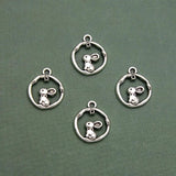 50pcs Antique Silver Easter Charms Rabbit Bunny Pendants Lot DIY Jewelry Making