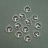 50pcs Antique Silver Easter Charms Rabbit Bunny Pendants Lot DIY Jewelry Making