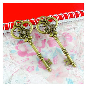 10Pcs Antique Bronze Key Charms for DIY Jewelry Findings