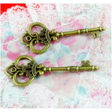10Pcs Antique Bronze Key Charms for DIY Jewelry Findings