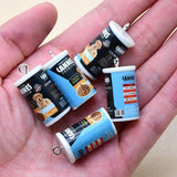 10pcs Funny Mini Dog Food Resin Charms for DIY Jewelry Crafts