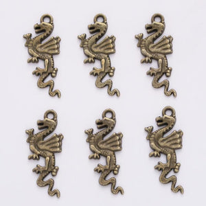 20Pcs Dragon Pendant Animal Charms for DIY Jewelry Necklace Earrings