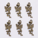 20Pcs Dragon Pendant Animal Charms for DIY Jewelry Necklace Earrings