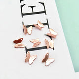 60 pcs Butterfly Charms Tibetan Bronze Silver Pendants DIY Craft