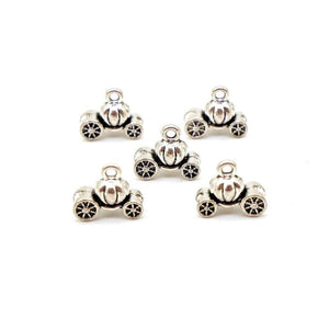 20pcs Pumpkin Carriage Charms Tibetan Silver Pendants DIY Craft