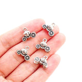 20pcs Pumpkin Carriage Charms Tibetan Silver Pendants DIY Craft