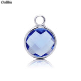 20pcs 8.6mm Colorful Birthstone Crystal Charms for DIY Jewelry Making