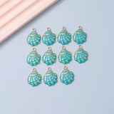10pcs Shell Enamel Charms Summer Ocean Style Lovely Pendants for DIY Jewelry