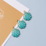 10pcs Shell Enamel Charms Summer Ocean Style Lovely Pendants for DIY Jewelry