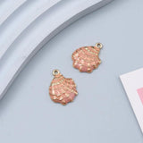 10pcs Shell Enamel Charms Summer Ocean Style Lovely Pendants for DIY Jewelry