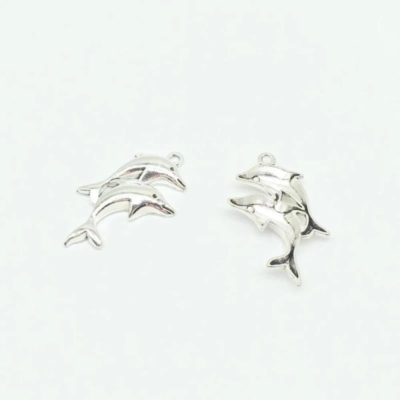 33 pcs Hot dolphin charms metal dolphin Pendants for DIY jewelry making
