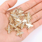 20Pcs Zircon KC Colour Bee Pendant DIY Jewelry Set
