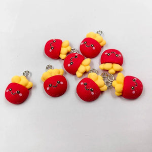 10pcs Small French Fries Resin Charms for DIY Crafts C543