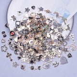 50pcs Colorful Enamel Charms Animal Flower Pendant Alloy for DIY Earring Jewelry