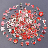 50pcs Colorful Enamel Charms Animal Flower Pendant Alloy for DIY Earring Jewelry