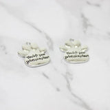 8Pcs Puppy Charm Paw Prints On My Heart Memorial Pendant DIY Jewelry Findings