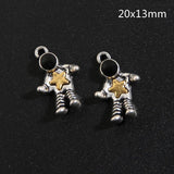 10pcs Enamel Astronaut Star Charms Spaceman Pendant for DIY Jewelry Making