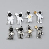 10pcs Enamel Astronaut Star Charms Spaceman Pendant for DIY Jewelry Making