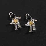 10pcs Enamel Astronaut Star Charms Spaceman Pendant for DIY Jewelry Making