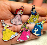10 Cartoon Enamel Pendant Necklace Charm DIY Craft Supplies