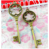 10pcs Vintage Key Pendants Charm Antique Bronze Plated Retro Key Pendant