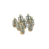 25 Alloy 3D Kerosene Lamp Charms for DIY Jewelry Making