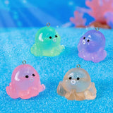 10pcs Luminous Octopus Resin Charms for Jewelry Making Earring Necklace Keychain