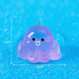 10pcs Luminous Octopus Resin Charms for Jewelry Making Earring Necklace Keychain