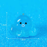 10pcs Luminous Octopus Resin Charms for Jewelry Making Earring Necklace Keychain