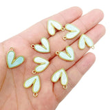 20Pcs/Set Resin Heart Charms for Jewelry Making DIY Bracelet Accessories