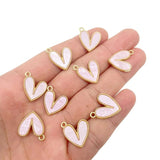 20Pcs/Set Resin Heart Charms for Jewelry Making DIY Bracelet Accessories