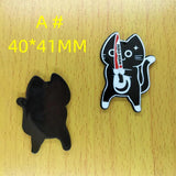 10pcs Acrylic Cartoon Cat Charms for DIY Jewelry Making Crafts