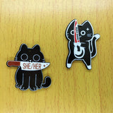 10pcs Acrylic Cartoon Cat Charms for DIY Jewelry Making Crafts
