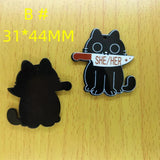 10pcs Acrylic Cartoon Cat Charms for DIY Jewelry Making Crafts