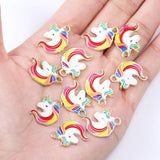 20pcs Enamel Pendant Unicorn Pendant DIY Earrings Bracelet Necklace Charms