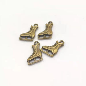 20 pcs Mini 3D Skates Charms for DIY Jewelry Making