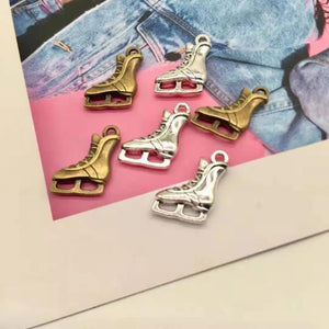 20 pcs Mini 3D Skates Charms for DIY Jewelry Making